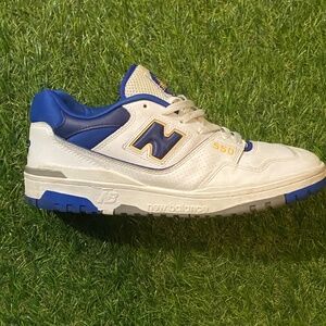 New Balance Men's White and Blue Sneakers